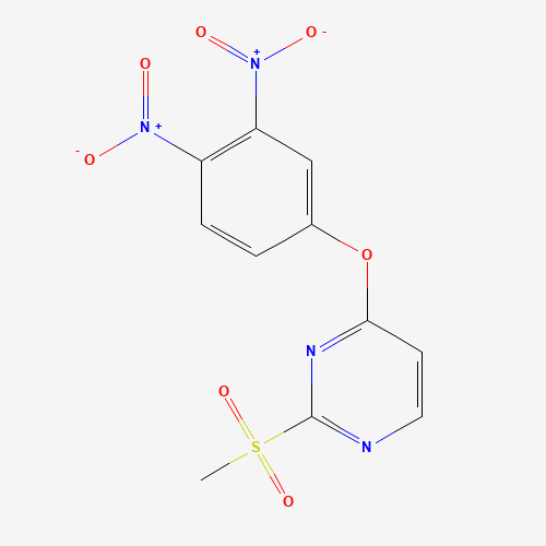 4-(3,4-dinitrophenoxy)-2-methylsulfonylpyrimidine (CAS: 952490-62-9) - Chemical Structure and Molecular Formula 