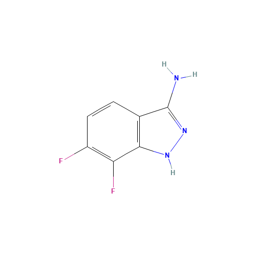 6,7-difluoro-1H-indazol-3-amine (CAS: 706805-37-0) - Chemical Structure and Molecular Formula 