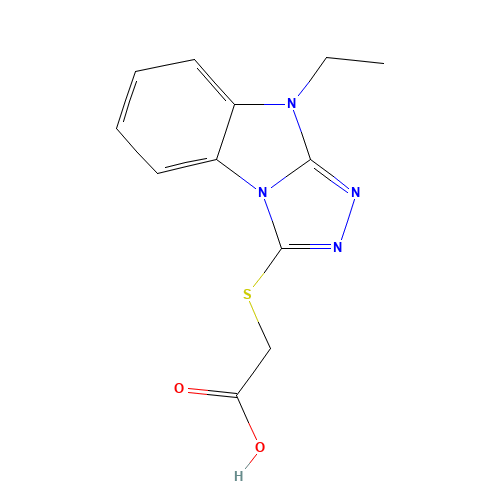 2-[(4-ethyl-[1,2,4]triazolo[4,3-a]benzimidazol-1-yl)sulfanyl]acetic acid (CAS: 701929-58-0) - Related Chemical Product