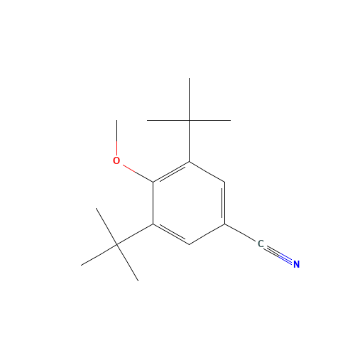 3,5-ditert-butyl-4-methoxybenzonitrile (CAS: 4917-29-7) - Chemical Structure and Molecular Formula 