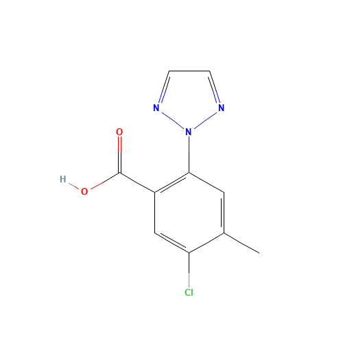 5-chloro-4-methyl-2-(triazol-2-yl)benzoic acid (CAS: 1435479-69-8) - Chemical Structure and Molecular Formula 