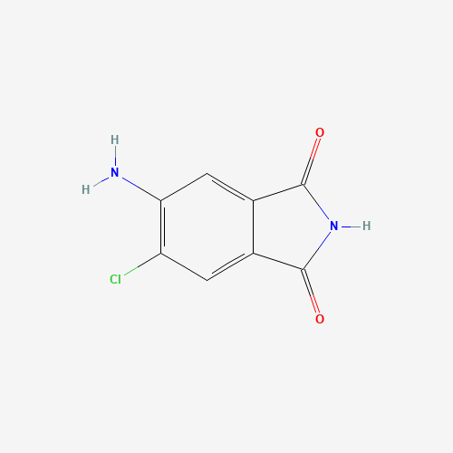 5-amino-6-chloroisoindole-1,3-dione (CAS: 5566-48-3) - Chemical Structure and Molecular Formula 