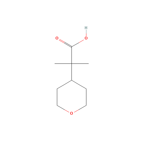 2-methyl-2-(oxan-4-yl)propanoic acid (CAS: 861444-92-0) - Chemical Structure and Molecular Formula 