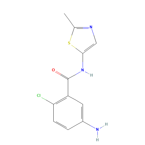 5-amino-2-chloro-N-(2-methyl-1,3-thiazol-5-yl)benzamide (CAS: 942631-62-1) - Related Chemical Product
