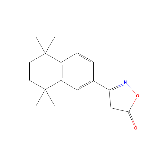 3-(5,5,8,8-tetramethyl-6,7-dihydronaphthalen-2-yl)-4H-1,2-oxazol-5-one (CAS: 1314087-75-6) - Chemical Structure and Molecular Formula 