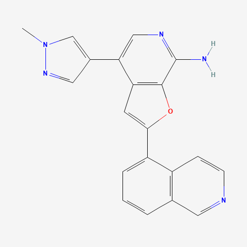 2-isoquinolin-5-yl-4-(1-methylpyrazol-4-yl)furo[2,3-c]pyridin-7-amine (CAS: 1326709-28-7) - Related Chemical Product