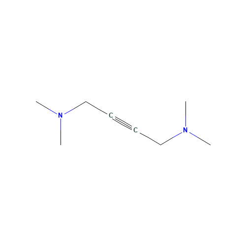 N,N,N',N'-tetramethylbut-2-yne-1,4-diamine (CAS: 111-53-5) - Chemical Structure and Molecular Formula 