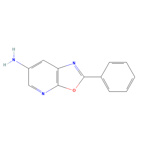 2-phenyl-[1,3]oxazolo[5,4-b]pyridin-6-amine (CAS: 52334-27-7) - Chemical Structure and Molecular Formula 