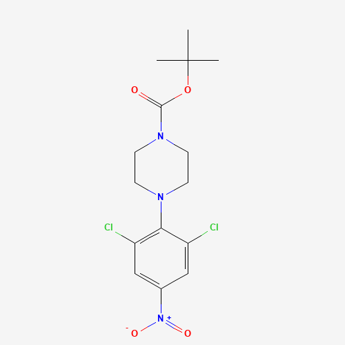 tert-butyl 4-(2,6-dichloro-4-nitrophenyl)piperazine-1-carboxylate (CAS: 1395030-41-7) - Chemical Structure and Molecular Formula 