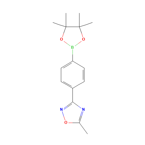 5-methyl-3-[4-(4,4,5,5-tetramethyl-1,3,2-dioxaborolan-2-yl)phenyl]-1,2,4-oxadiazole (CAS: 1056456-23-5) - Related Chemical Product