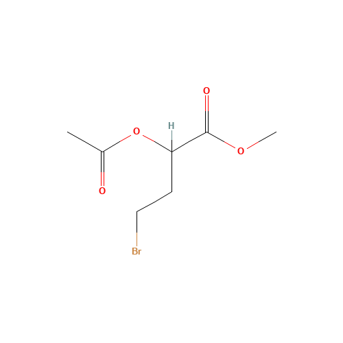 methyl 2-acetyloxy-4-bromobutanoate (CAS: 76799-57-0) - Chemical Structure and Molecular Formula 
