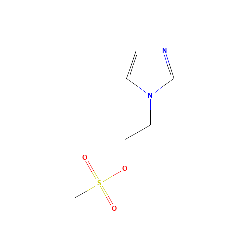 2-imidazol-1-ylethyl methanesulfonate (CAS: 94614-67-2) - Chemical Structure and Molecular Formula 