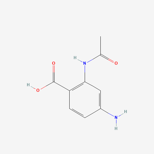 2-acetamido-4-aminobenzoic acid (CAS: 59156-43-3) - Chemical Structure and Molecular Formula 