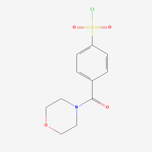4-(morpholine-4-carbonyl)benzenesulfonyl chloride (CAS: 881005-36-3) - Chemical Structure and Molecular Formula 