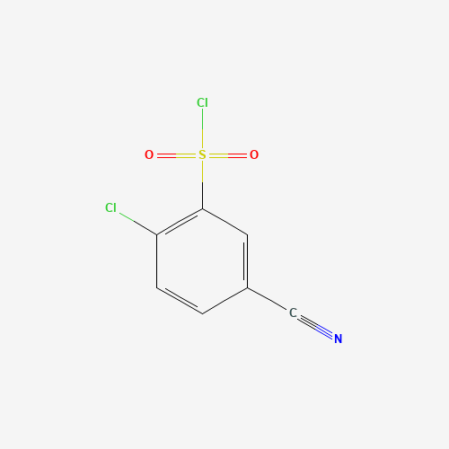 2-chloro-5-cyanobenzenesulfonyl chloride (CAS: 942199-56-6) - Chemical Structure and Molecular Formula 