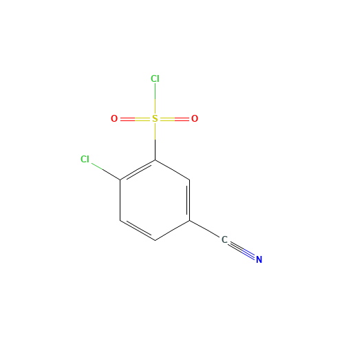 2-chloro-5-cyanobenzenesulfonyl chloride (CAS: 942199-56-6) - Chemical Structure and Molecular Formula 