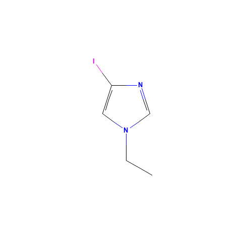 1-ethyl-4-iodoimidazole (CAS: 918643-51-3) - Chemical Structure and Molecular Formula 