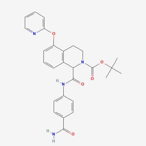 tert-butyl 1-[(4-carbamoylphenyl)carbamoyl]-5-pyridin-2-yloxy-3,4-dihydro-1H-isoquinoline-2-carboxylate (CAS: 1430563-87-3) - Related Chemical Product