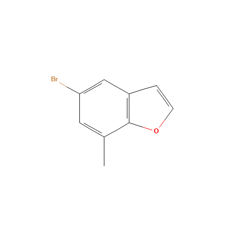 5-bromo-7-methyl-1-benzofuran (CAS: 170681-91-1) - Chemical Structure and Molecular Formula 