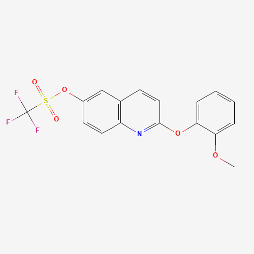 [2-(2-methoxyphenoxy)quinolin-6-yl] trifluoromethanesulfonate (CAS: 623147-09-1) - Chemical Structure and Molecular Formula 