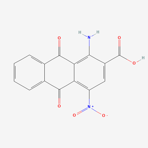 1-amino-4-nitro-9,10-dioxoanthracene-2-carboxylic acid (CAS: 2058-02-8) - Chemical Structure and Molecular Formula 