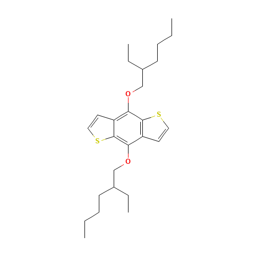 4,8-bis(2-ethylhexoxy)thieno[2,3-f][1]benzothiole (CAS: 1160823-77-7) - Chemical Structure and Molecular Formula 