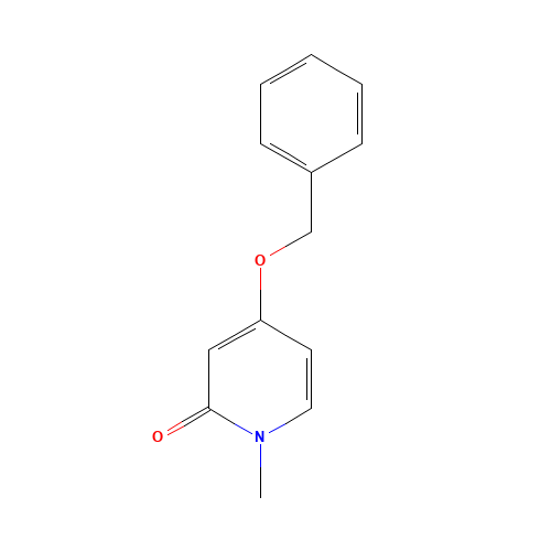 1-methyl-4-phenylmethoxypyridin-2-one (CAS: 53937-03-4) - Chemical Structure and Molecular Formula 