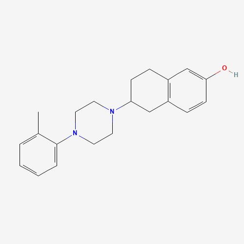 6-[4-(2-methylphenyl)piperazin-1-yl]-5,6,7,8-tetrahydronaphthalen-2-ol (CAS: 70312-00-4) - Chemical Structure and Molecular Formula 