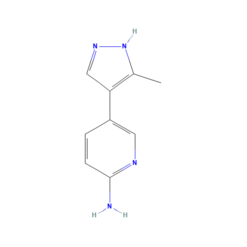 5-(5-methyl-1H-pyrazol-4-yl)pyridin-2-amine (CAS: 1177269-15-6) - Chemical Structure and Molecular Formula 