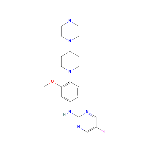 5-iodo-N-[3-methoxy-4-[4-(4-methylpiperazin-1-yl)piperidin-1-yl]phenyl]pyrimidin-2-amine (CAS: 1453211-47-6) - Related Chemical Product