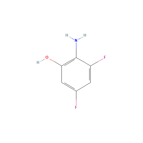 2-amino-3,5-difluorophenol (CAS: 163733-98-0) - Chemical Structure and Molecular Formula 