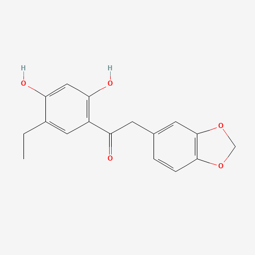 2-(1,3-benzodioxol-5-yl)-1-(5-ethyl-2,4-dihydroxyphenyl)ethanone (CAS: 159647-53-7) - Related Chemical Product