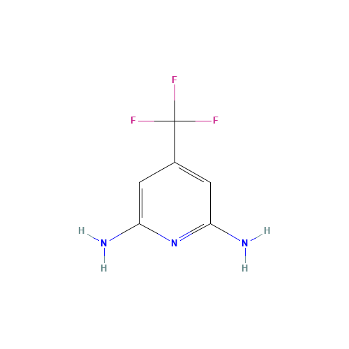 4-(trifluoromethyl)pyridine-2,6-diamine (CAS: 130171-52-7) - Chemical Structure and Molecular Formula 