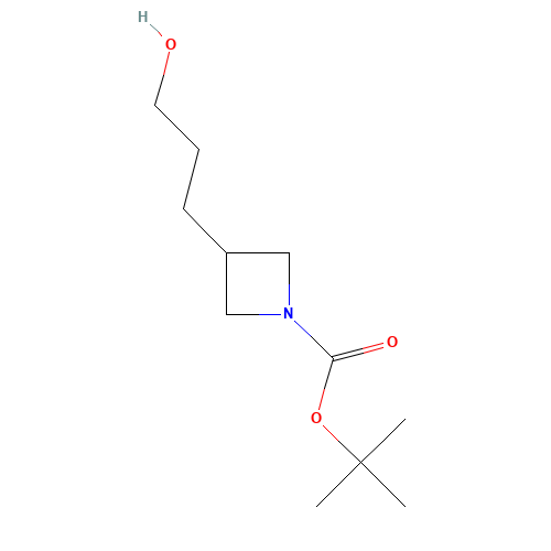 tert-butyl 3-(3-hydroxypropyl)azetidine-1-carboxylate (CAS: 158602-43-8) - Chemical Structure and Molecular Formula 