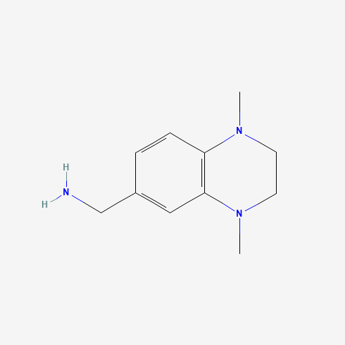 (1,4-dimethyl-2,3-dihydroquinoxalin-6-yl)methanamine (CAS: 850375-15-4) - Chemical Structure and Molecular Formula 