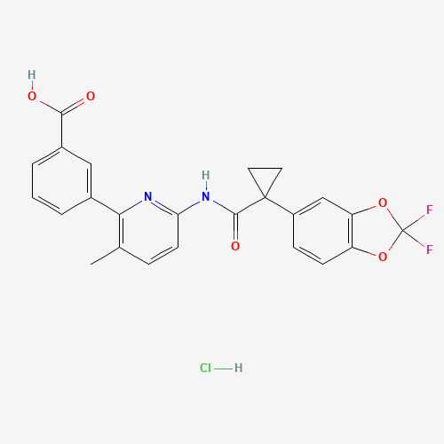 3-[6-[[1-(2,2-difluoro-1,3-benzodioxol-5-yl)cyclopropanecarbonyl]amino]-3-methylpyridin-2-yl]benzoic acid;hydrochloride (CAS: 1160221-26-0) - Related Chemical Product