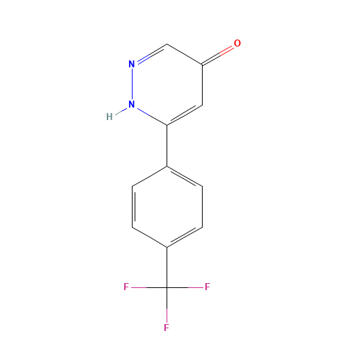 6-[4-(trifluoromethyl)phenyl]-1H-pyridazin-4-one (CAS: 849680-81-5) - Chemical Structure and Molecular Formula 