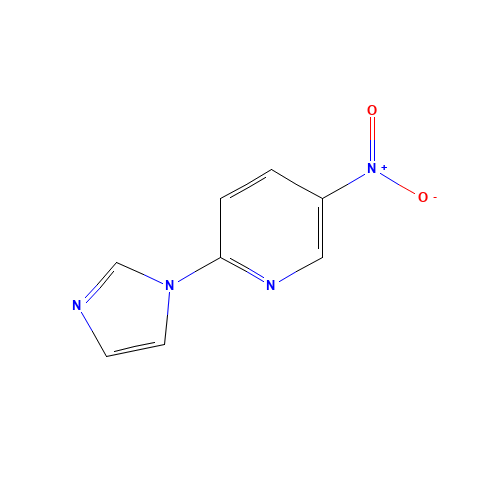 2-imidazol-1-yl-5-nitropyridine (CAS: 23671-36-5) - Chemical Structure and Molecular Formula 