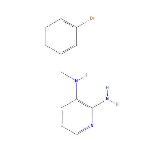 3-N-[(3-bromophenyl)methyl]pyridine-2,3-diamine (CAS: 934537-52-7) - Chemical Structure and Molecular Formula 