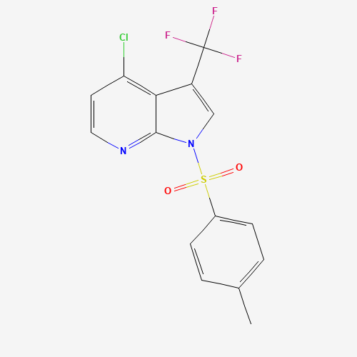 4-chloro-1-(4-methylphenyl)sulfonyl-3-(trifluoromethyl)pyrrolo[2,3-b]pyridine (CAS: 869335-74-0) - Related Chemical Product