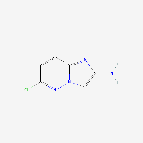 6-chloroimidazo[1,2-b]pyridazin-2-amine (CAS: 887625-09-4) - Chemical Structure and Molecular Formula 