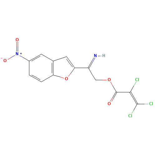 [2-imino-2-(5-nitro-1-benzofuran-2-yl)ethyl] 2,3,3-trichloroprop-2-enoate (CAS: 680579-22-0) - Related Chemical Product