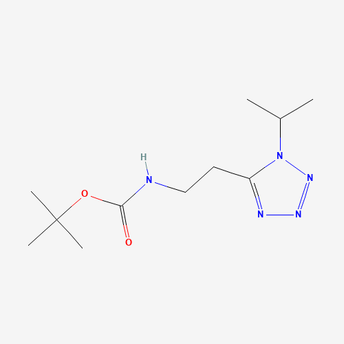 tert-butyl N-[2-(1-propan-2-yltetrazol-5-yl)ethyl]carbamate (CAS: 1244059-02-6) - Chemical Structure and Molecular Formula 