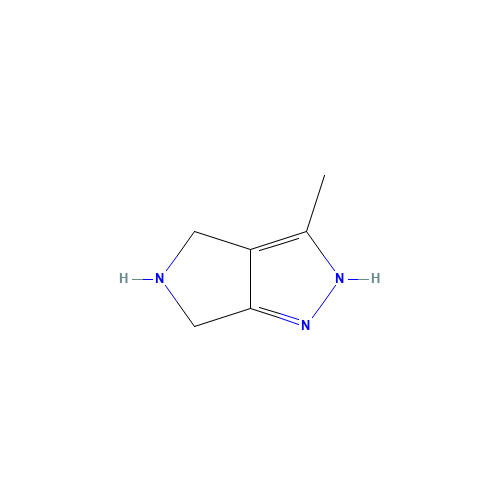 3-methyl-2,4,5,6-tetrahydropyrrolo[3,4-c]pyrazole (CAS: 945217-56-1) - Chemical Structure and Molecular Formula 