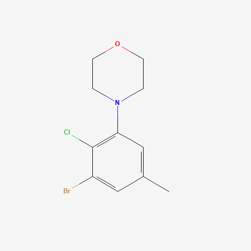 4-(3-bromo-2-chloro-5-methylphenyl)morpholine (CAS: 1444744-55-1) - Chemical Structure and Molecular Formula 