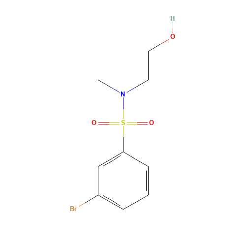 3-bromo-N-(2-hydroxyethyl)-N-methylbenzenesulfonamide (CAS: 1020743-60-5) - Chemical Structure and Molecular Formula 