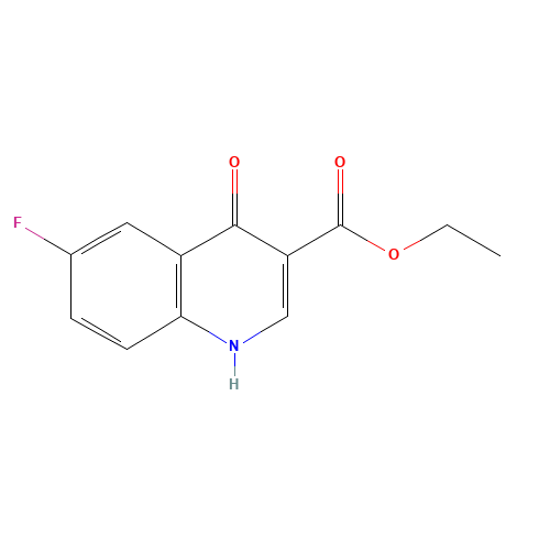 ethyl 6-fluoro-4-oxo-1H-quinoline-3-carboxylate (CAS: 71083-00-6) - Chemical Structure and Molecular Formula 