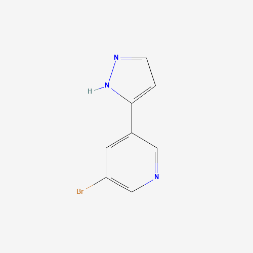 3-bromo-5-(1H-pyrazol-5-yl)pyridine (CAS: 166196-72-1) - Chemical Structure and Molecular Formula 