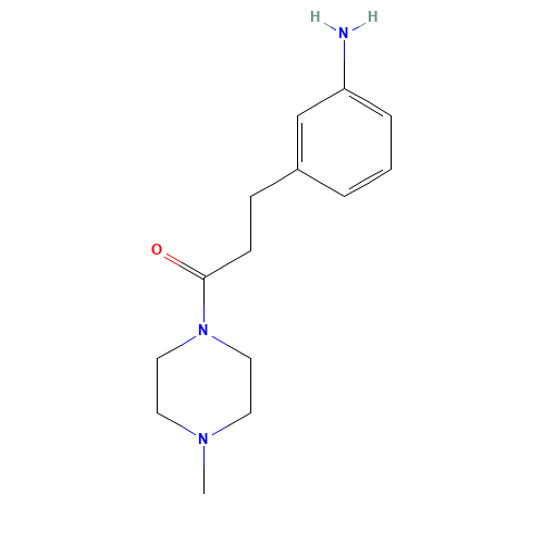3-(3-aminophenyl)-1-(4-methylpiperazin-1-yl)propan-1-one (CAS: 454482-13-4) - Chemical Structure and Molecular Formula 