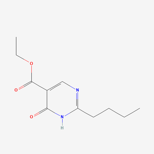 ethyl 2-butyl-6-oxo-1H-pyrimidine-5-carboxylate (CAS: 72790-12-6) - Chemical Structure and Molecular Formula 
